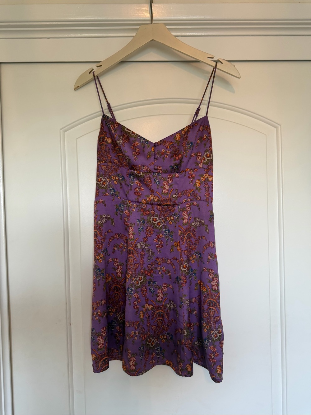 Urban Outfitters Purple Paisley Slip Mini Dress